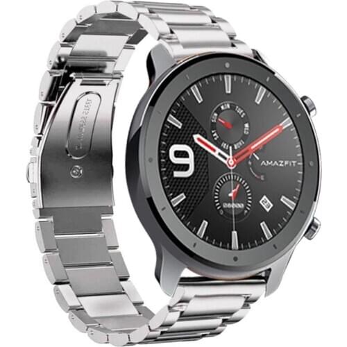 Watchbands Watch Strap For AMAZFIT GTR Smart Watch 47mm 42mm Luxury Fashion Stainless Steel Wristband Metal Watch Band