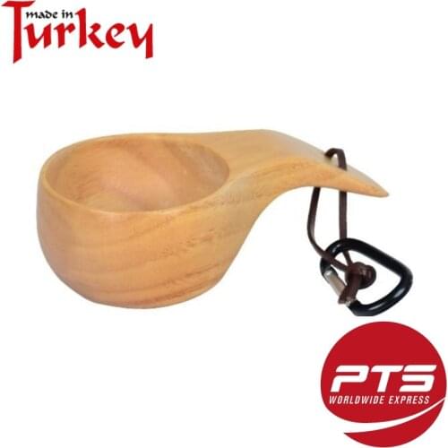 Handmade Natural Teak Wood Classic Bushcraft Kuksa Cup Scandinavian Kuksa Vintage Hiking Camping Kitchen Outdoor Tool Mug Tiger