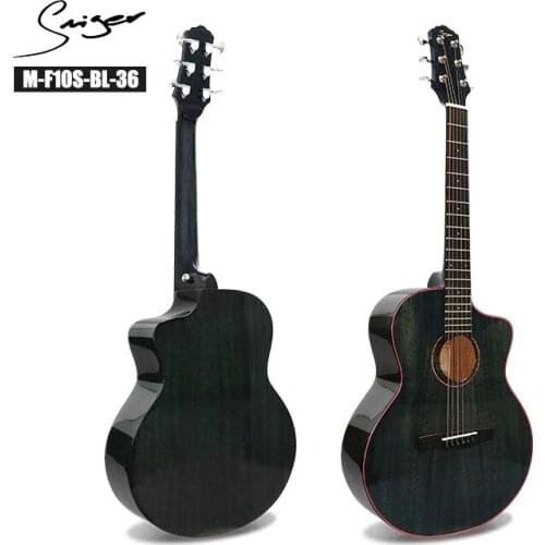 Smiger 39'' Economic Solid Top Acoustic Starter Package Student Guitar With Gig Bag