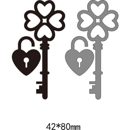Cutting Dies Irregular Figure Key And Lock Frames Metal Steel Cut Dies DIY Scrapbook Album Paper Card Stencil for card Crafts