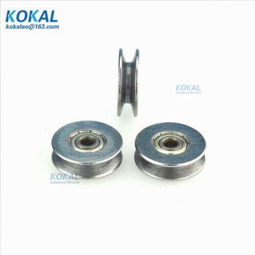 [V0422-6.5]1PCS low noise U concave V groove window door roller 3D printer guide wire track pulley 0422V 4*22*6.5mm