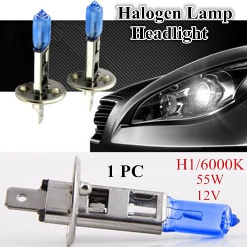 Car H1 Halogen Bulb 12V 55W 5000K White Light Quartz Glass Super Vision Lamp HeadLight Super Auto Motorcycle Accessories 1pc
