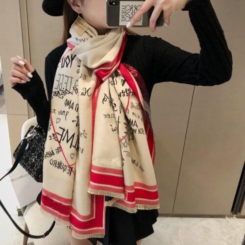 2020 Luxury Brand Cashmere Scarf Womens Winter Warm Cashmere Blanket Set Women Scarf Ladies Pashmina Thick Leaf Shawl