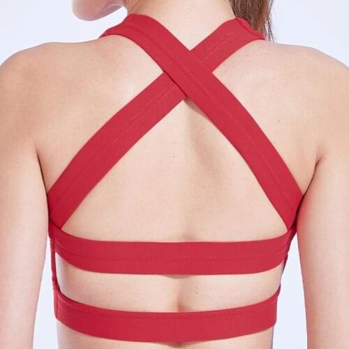 2020 New Women Cross-back Yoga Sports Bras Running Shock-proof Gather Stereotypes Fitness Vest Female Workout Bra Women