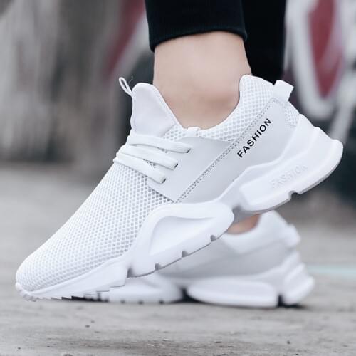 Large Size Summer Lightweight Man Sneakers Mens Sport Shoes Mens Sports Shoes Running Men White Tennis Trainers 2021 Flat A-760