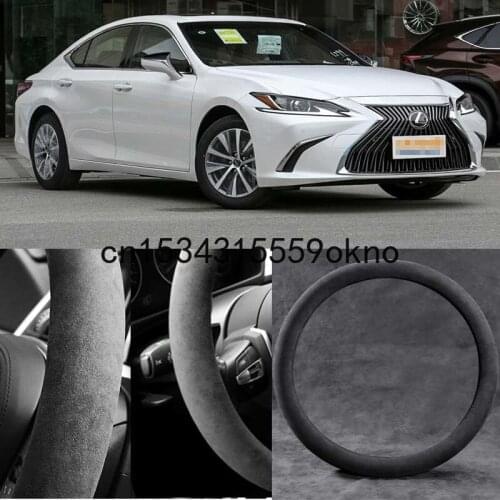 For LEXUS LX RX ES GS RX CT LX570 Black Alcantara Suede Car Steering Wheel Cover Car Accessories