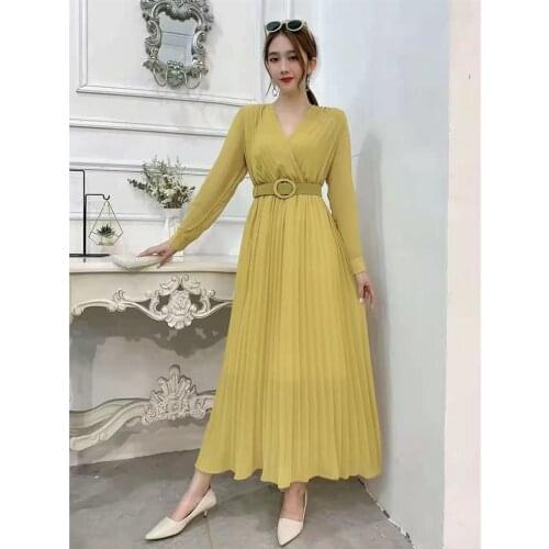 Elegant Muslim V neck Arab Dress Maxi Abaya Hijab Cardigan Kimono Long Robe Mubarak Vestidos Eid Ramadan Islamic Femme Djellaba