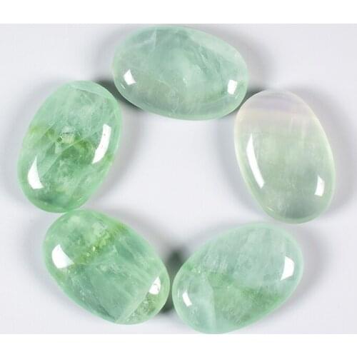 Fluorite Chakra Palm Stone 60*40 MM Natural Crystal Mineral Quartz Polishing Hand Massage Tool Figurine Spiritual Reiki Healing