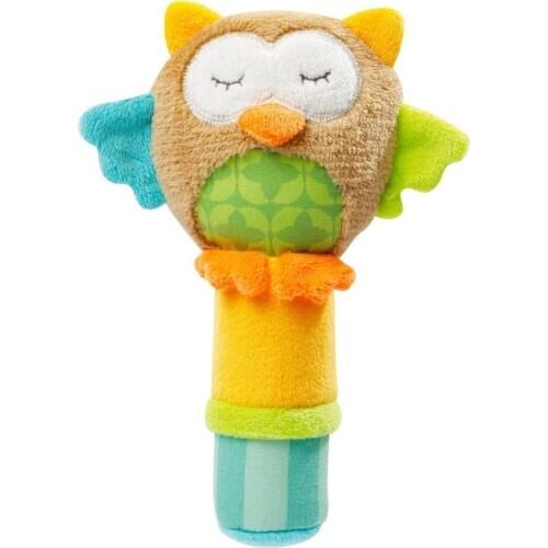 0-3 Year Baby Animal Stuffed Plush Rattles Doll Hand Bells Owl Bear BB Sound Educational Musical Kids Toys for Children Gifts