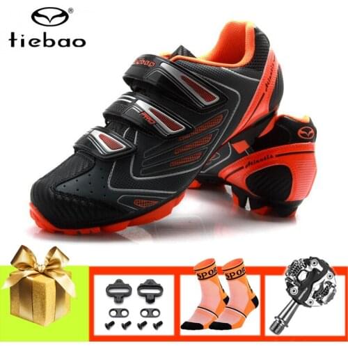 Tiebao sapatilha ciclismo mtb cycling shoes men women breathable mountain bike sneakers self-locking SPD Pedals riding shoes
