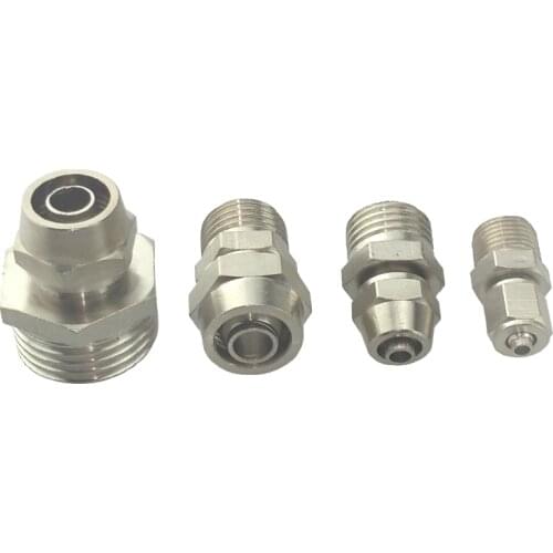 Brass Nickel Plated Air Pneumatic Quick Male Connector BSPP Thread
