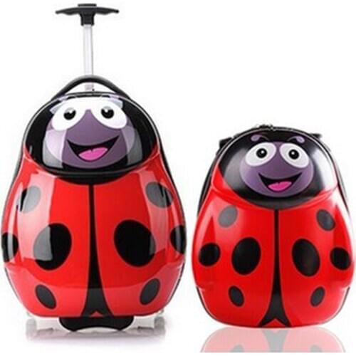 Letrend Cute animal Rolling Luggage Set Spinner Kids Cartton Backpack Children Suitcase Wheels 16 inch Cabin Trolley School Bag