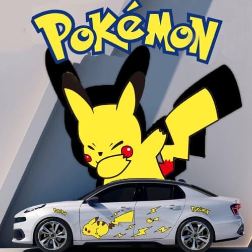 Pokemon Pikachu Car Sticker Car Sticker Cartoon Large Scratch Blocking Body Car Sticker Creative Both Sides