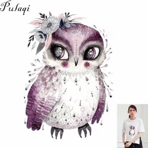 Pulaqi Cartoon Bird Iron On Heat Transfer Vinly For Patches On T-shirt Clothes A-level Washable Stickers Accessories Parches E