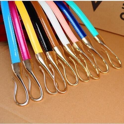 Genuine Leather Belts Women Candy Color Thin Skinny Waistband Adjustable Belt Women Dress Strap Korean Fashion Designer Belt