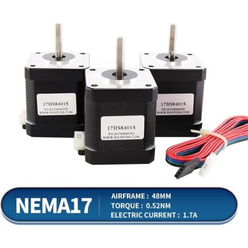 Nema17 Micro 42 stepper motor 1.7A 48MM 12V two-phase four-wire 1.8A Nema17 42 stepper motor 3D printing motor