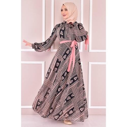 Şifon Elbise Pudra NEV14310