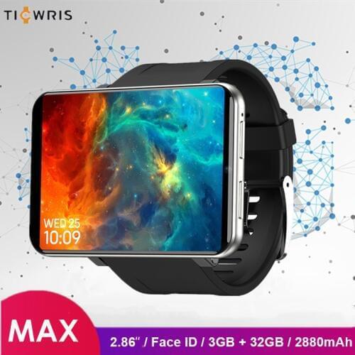 TICWRIS MAX 3GB 32GB Smart Watch IP67 waterproof 8.0MP Camera 2.86" Resolution 480*640 2880mAh Battery Android Smartwatch