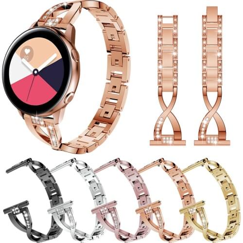 20 22mm luxury Band for Samsung Galaxy Watch 3 46mm gear s3 Active 2 Strap Wristband Steel for huawei Xiaomi Amazfit Bracelet