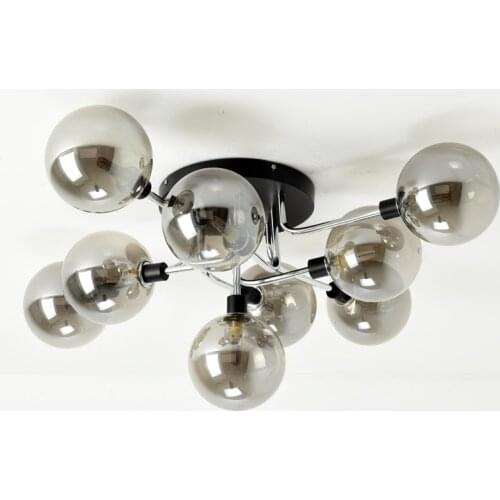 LED Ceiling Lamp Modern Glass Ball Ceiling Light for Living Room Kitchen Bedroom Home Lighting Lustre Black Chrome Copper