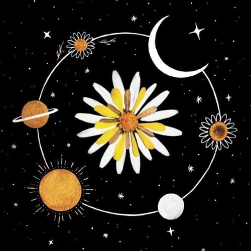Iron on Transfer Astronaut Patch Moon Sunflower Applique Heat Transfer Vinyl Space Stickers Kids Stripe on Clothes Thermal Press