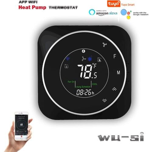 24V Heat Pump Thermostat Smart Thermostat for Warm air, hot water, high efficiency furnaces, heat pumps, steam, gravity