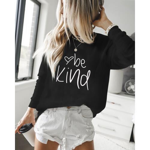 Letter Printed Sweatshirt Women Winter Pullover Hoodies Women Casual Autumn Female Clothes Sudaderas Mujer 2019