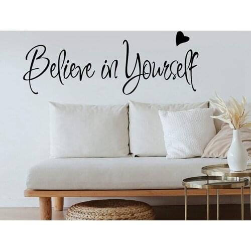 Inspirational Wall Decals Stickers,Believe in Yourself Positive Wall, Decor for Bedroom, Classroom, Office Gifts(1 PCS)