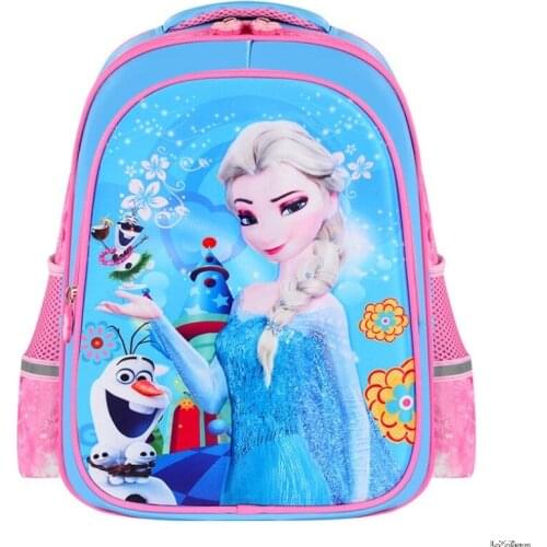 Disney Frozen School Bag School Girls 1 to 3 Grade New Girls Princess Elsa Children Backpack Waterproof Travel Backpack
