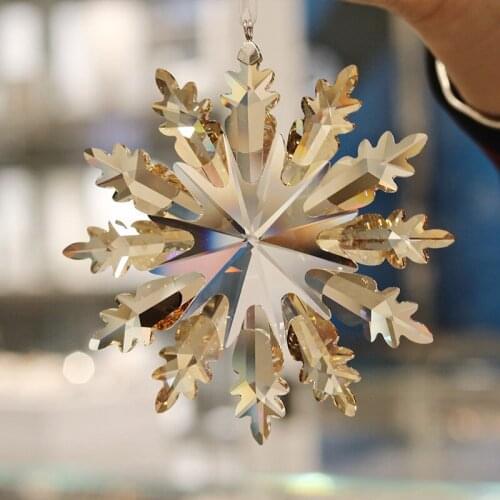 High Grade Crystal Snowflake Car Pendant Art Decorations Modern Fashion Auto Parts Car Accessories For Girls Replica Crystal