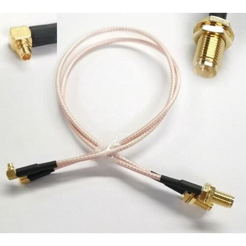 1PCS RF MMCX-JW Right angle To RP-SMA-K Female Connector RF Coaxial Extension Pigtail Cable RG316 15CM
