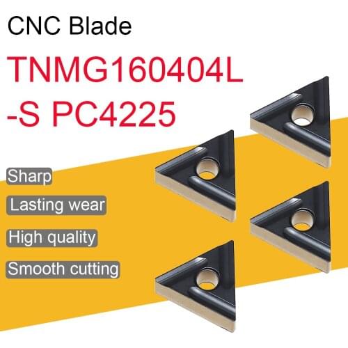 10PCS Original TNMG160404L-S PC4225 Carbide Inserts High Quality External Turning Tools CNC Lathe Cutting Accessories