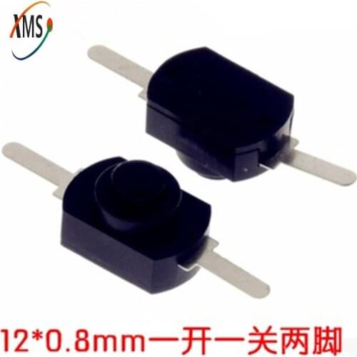 100pcs 12*8MM DC 30V 1A Black On Off Mini Push Button Switch for Electric Torch 1208YD