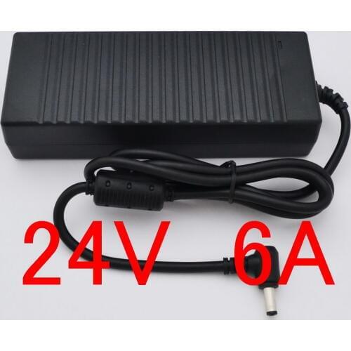 100PCS High quality IC solutions AC 100V-240V DC 24V 6A Switch power supply, 144W LED adapter, DC 5.5*2.1-2.5mm +Free shipping