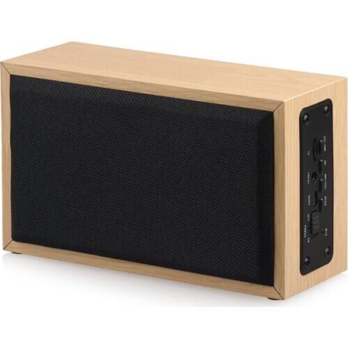 Bluetooth Wood Speaker Phone Computer Bass Support Wireless/Wired TF Card AUX Game Movie Portable Subwoofer