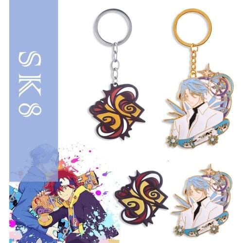 Anime SK8 the Infinity Keychain Reki Kyan Langa Hasegawa Figure Badge Key Chain for Women Men Car Keyring Jewelry Accessories