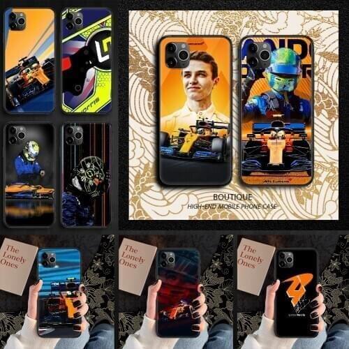 Racing Lando Norris Phone Case Cover Hull For iphone 5 5s se 2 6 6s 7 8 12 mini plus X XS XR 11 PRO MAX black 3D coque pretty