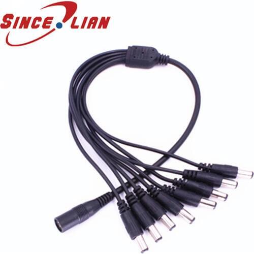 DC Plug Female To Male Plug 12V Power Splitter Adapter Power Cable For CCTV Camera 5.5 x 2.1mm DC Connector