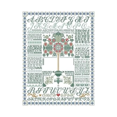 Tree Alphabet Puzzle Needlework,For Embroidery,DIY 14CT Unprinted Arts Cross stitch kits Set Cross-Stitching Home Decor