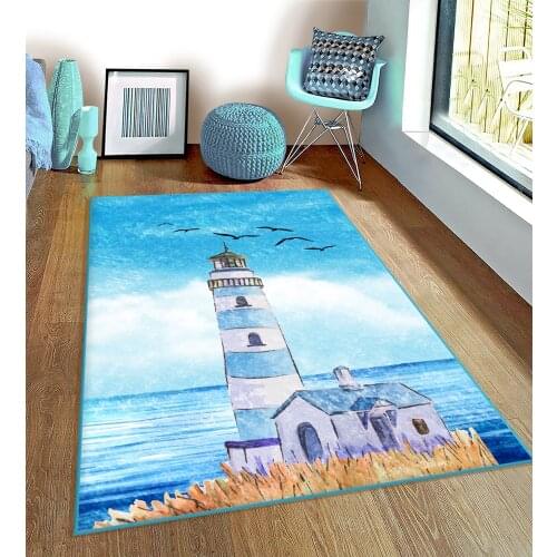 Bicycle Flower Nostalgia Birds pattern Kids Room Rug Play Mats Rug Crawling Mat