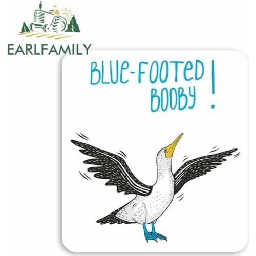 EARLFAMILY 13cm x 11.9cm for Blue Footed Booby Bird Oem Car Stickers Cartoon Vinyl Waterproof RV VAN Car Accessories JDM Comic