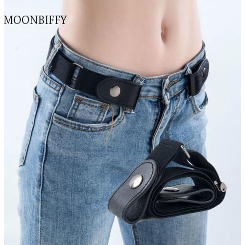 Buckle-Free Belt for Jean Pants,Dresses,No Buckle Stretch Elastic Waist Belt for Women/Men,No Bulge,No Hassle Waist Belt
