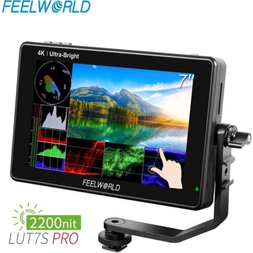 FEELWORLD LUT7S PRO 7 Inch 2200nits 3D LUT Touch Screen DSLR Camera Field Director AC Monitor 4K HDMI Input Output for Gimbal