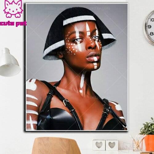 New5D square Round Drill Short hair artistic woman diamond painting diy embroidery Decor Diamond mosaic gift Cross Stitch puzzle