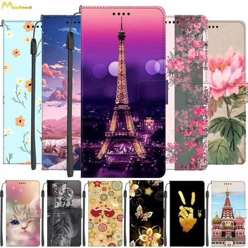 Butterfly Leather For OPPO Realme Q2 Phone Case Book Style Wallet Flip Cover For Realme Narzo 30 Pro 5G Cases Realme 7 5G Funda