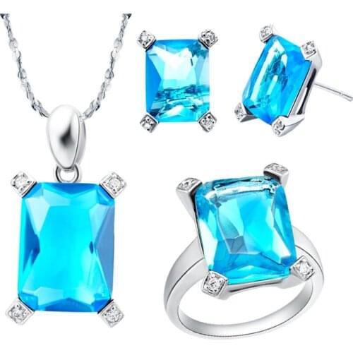 Pendant necklace Earrings ring 925 Sterling suit made of two color optional small turtle foreign trade