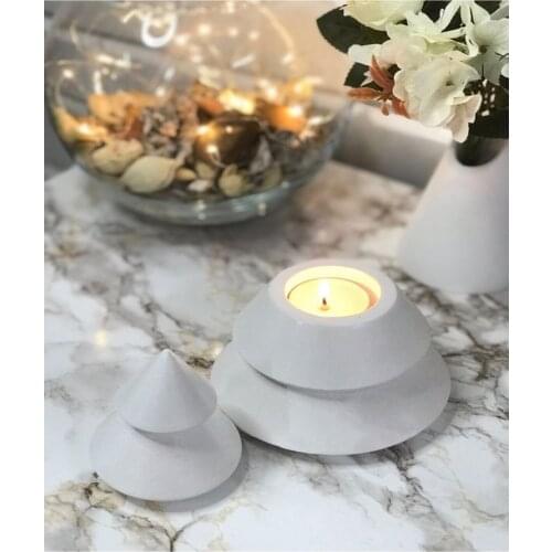 Loggia Decorative White Candlesticks