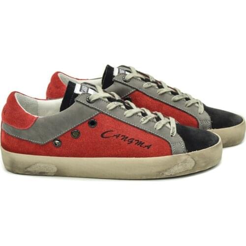 CANGMA Luxury Brand Casual Shoes Brand Sneakers Men Red Black Shoes Man Suede Moccasin Footwear School Male