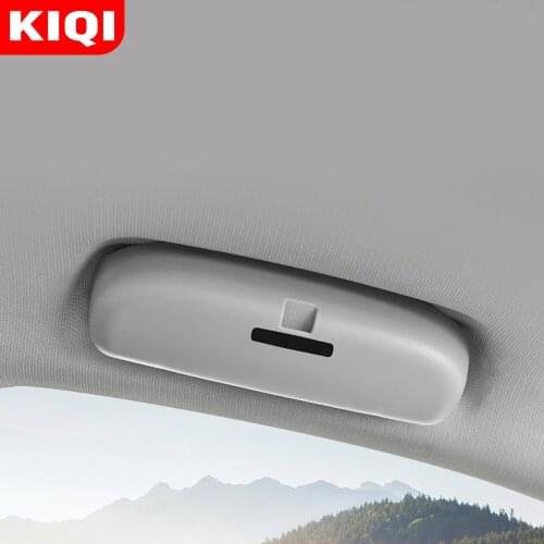 KIQI Upgrade Car Sunglasses Holder Case Glasses Storage Box for Fiat 500X 500 X 2015 2016 2017 2018 2019 2020 2021 Accessories