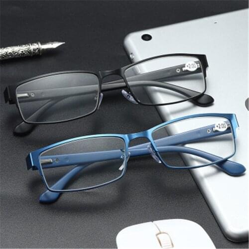 Fashion Hot Sale Mens Business Reading Glasses Titanium alloy Frame Male Hyperopia Presbyopia Prescription Vision Care Glasses
